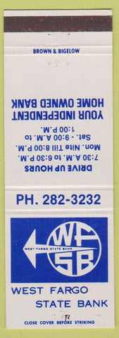 Matchbook Cover - West Fargo State Bank ND?