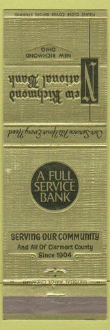 Matchbook Cover - New RIchmond National Bank OH