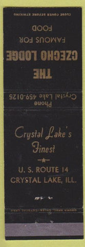 Matchbook Cover - Czecho Lodge Crystal Lake IL