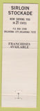Matchbook Cover - Sirloin Stockade Steak House Oklahoma City OK