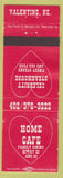 Matchbook Cover - Home Cafe Valentine NE WEAR