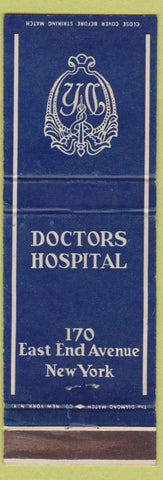 Matchbook Cover - Doctors Hospital New York City