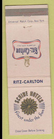 Matchbook Cover - Ritz Carlton Hotel Atlantic City NJ