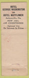 Matchbook Cover - Hotels Jacksonville FL West Palm Beach Flagler Mayflower