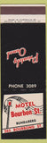 Matchbook Cover - Motel Bourbon Street Australia SAMPLE