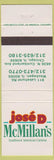Matchbook Cover - Joe D McMillan's Waukegan IL Chicago