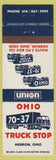 Matchbook Cover - Union 76 oil gas Hebron OH Truck Stop