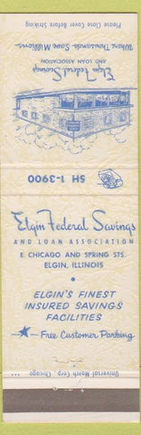 Matchbook Cover - Elgin Federal Savings IL