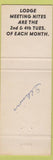 Matchbook Cover - Elks Lodge Elgin IL