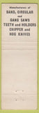 Matchbook Cover - Spear Jackson Saws Voncouver BC WEAR