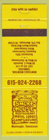 Matchbook Cover - Oliver's Restaurant Motel Monteagle TN