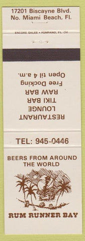 Matchbook Cover - Rum Runner Bay North Miami Beach FL tiki