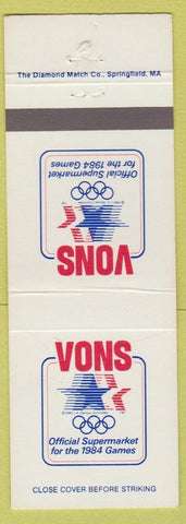 Matchbook Cover - Vons Grocery Store 1984 Olympic Games