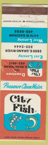 Matchbook Cover - City Fish West Lansing MI