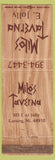 Matchbook Cover - Milo's Taverna Lansing MI