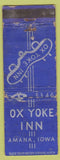 Matchbook Cover - Ox Yoke Inn Amana IA WORN