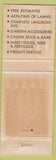 Matchbook Cover - Floral Nursery Chico CA WEAR