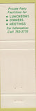 Matchbook Cover - Hall's Chestnut Farm Restaurant Kansas City MO