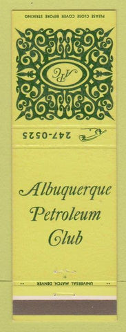 Matchbook Cover - Albuquerque Petroleum Club NM