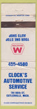 Matchbook Cover - Marathon oil gas Cutlerville MI WORN