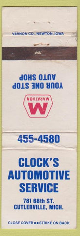 Matchbook Cover - Marathon oil gas Cutlerville MI WORN