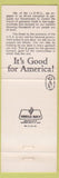 Matchbook Cover - Ladies Garment Workers Union New York City AFL CIO