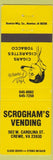 Matchbook Cover - Scrogham's Vending Crewe VA