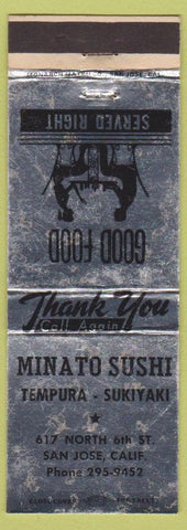 Matchbook Cover - Minato Sushi San Jose CA WEAR