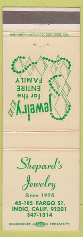 Matchbook Cover - Shepard's Jewelry Indio CA