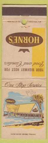 Matchbook Cover - Horne's Highway Restaurants WRITING