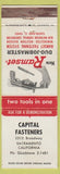 Matchbook Cover - Capital Fastener Sacramento CA Ramset