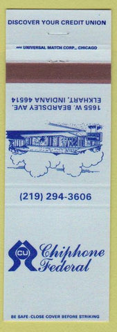 Matchbook Cover - Chiphone Federal Credit Union Elkhart IN
