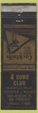 Matchbook Cover - 4 Some Club San Francisco CA Shuffleboard