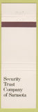 Matchbook Cover - Security Trust of Sarasota FL