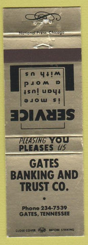 Matchbook Cover - Gates Banking TN