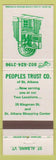 Matchbook Cover - Peoples Trust Co St Albans VT