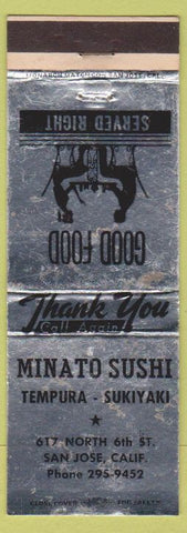 Matchbook Cover - Minato Sushi San Jose CA WEAR