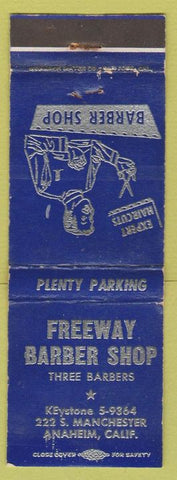 Matchbook Cover - Freeway Barber Shop Anaheim CA WORN