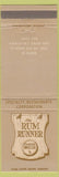 Matchbook Cover - The Rum Runner San Pedro CA