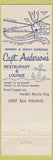 Matchbook Cover - Captain Anderson's Restaurant Panama City FL