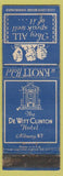 Matchbook Cover - Knott Hotels De Witt Albany NY