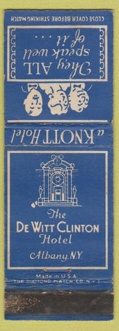Matchbook Cover - Knott Hotels De Witt Albany NY