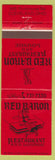 Matchbook Cover - Red Baron Restaurant Lounge ClevelandOH