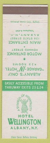 Matchbook Cover - Hotel Wellington Albany NY white