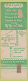 Matchbook Cover - Hotel Wellington Albany NY white