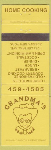 Matchbook Cover - Grandma's Albany NY restaurant