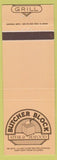 Matchbook Cover - Butcher Block Restaurant Albany Plattsburgh New Hartford NY
