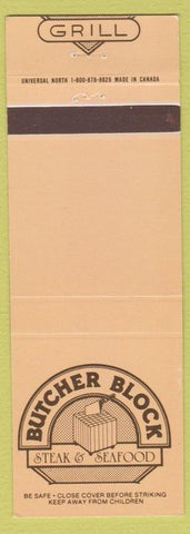 Matchbook Cover - Butcher Block Restaurant Albany Plattsburgh New Hartford NY