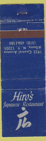 Matchbook Cover - Hiro's Japanese Restaurant Albany NY WEAR