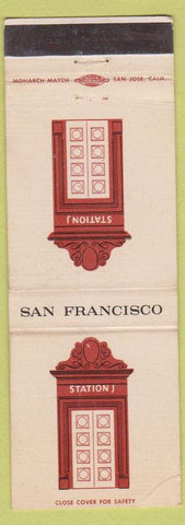 Matchbook Cover - Station J San Francisco CA